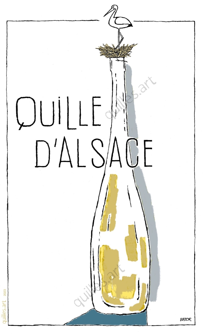 AFFICHE QUILLE D'ALSACE 30 X 40 CM