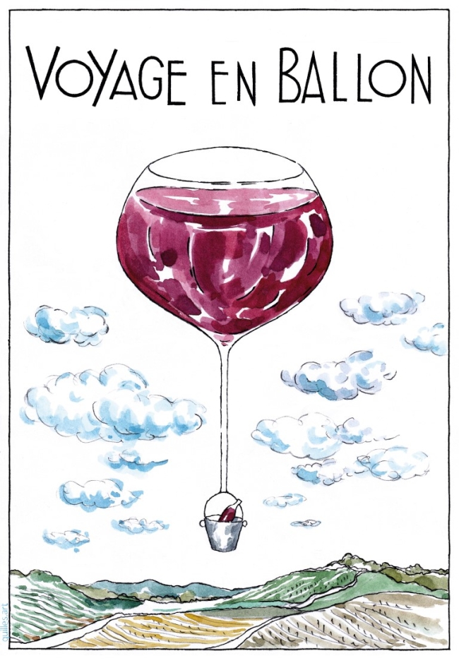 AFFICHE VOYAGE EN BALLON