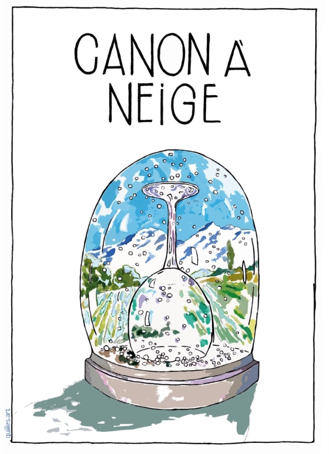 AFFICHE CANON A NEIGE 30 X 40 CM