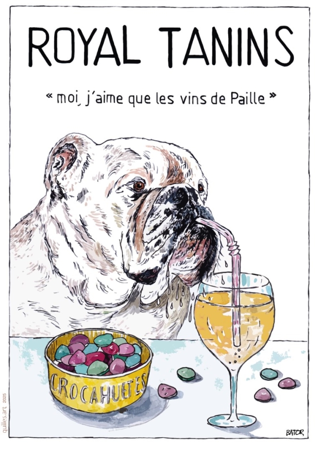 AFFICHE BULLDOG (VIN DE PAILLE) 30 X 40 CM