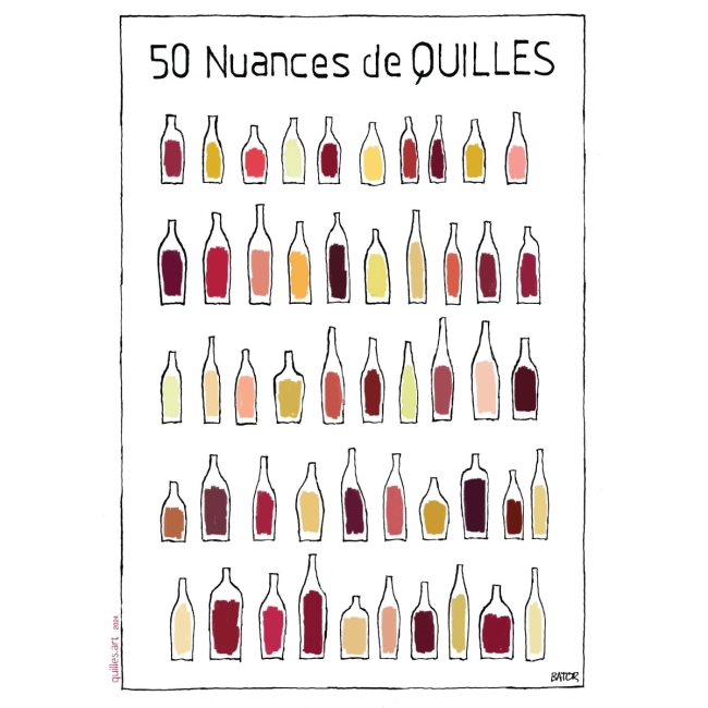 AFFICHE 50 NUANCES DE QUILLES 30 X 40 CM